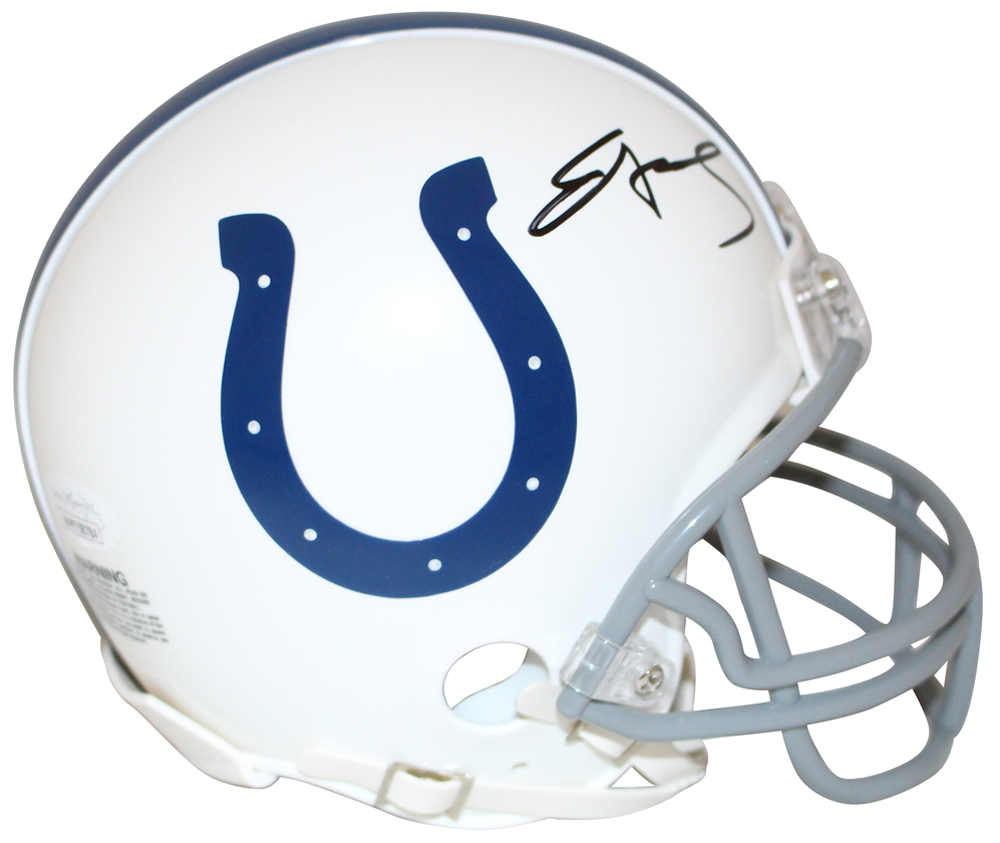 Edgerrin James Autographed/Signed Indianaoplis Colts Mini Helmet JSA 28258