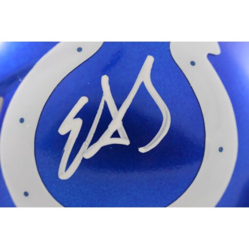 Edgerrin James Autographed Indianapolis Colts Flash Mini Helmet Beckett 51588