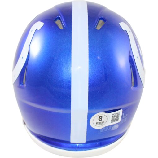 Edgerrin James Autographed Indianapolis Colts Flash Mini Helmet Beckett 51588