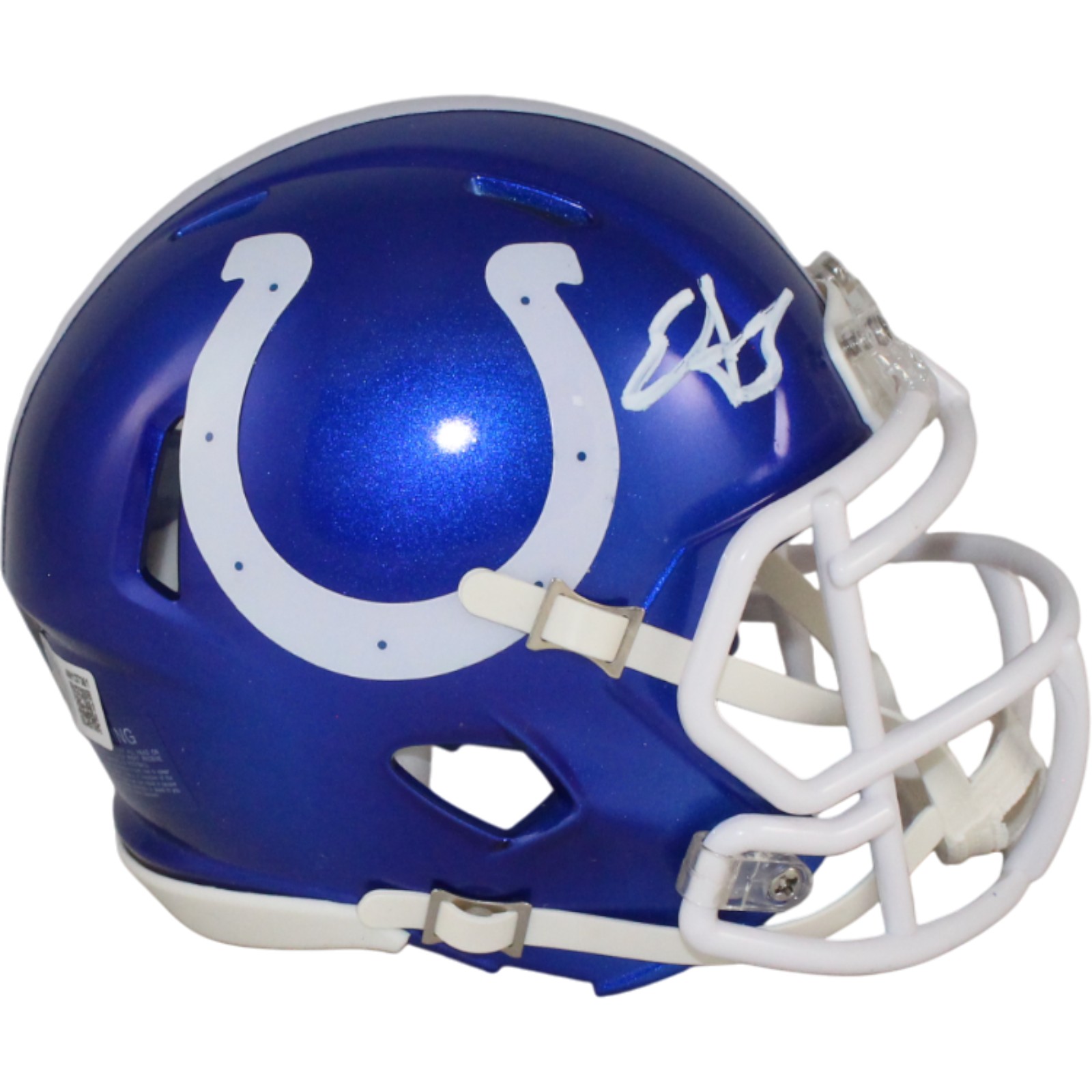 Edgerrin James Autographed Indianapolis Colts Flash Mini Helmet Beckett W 54755
