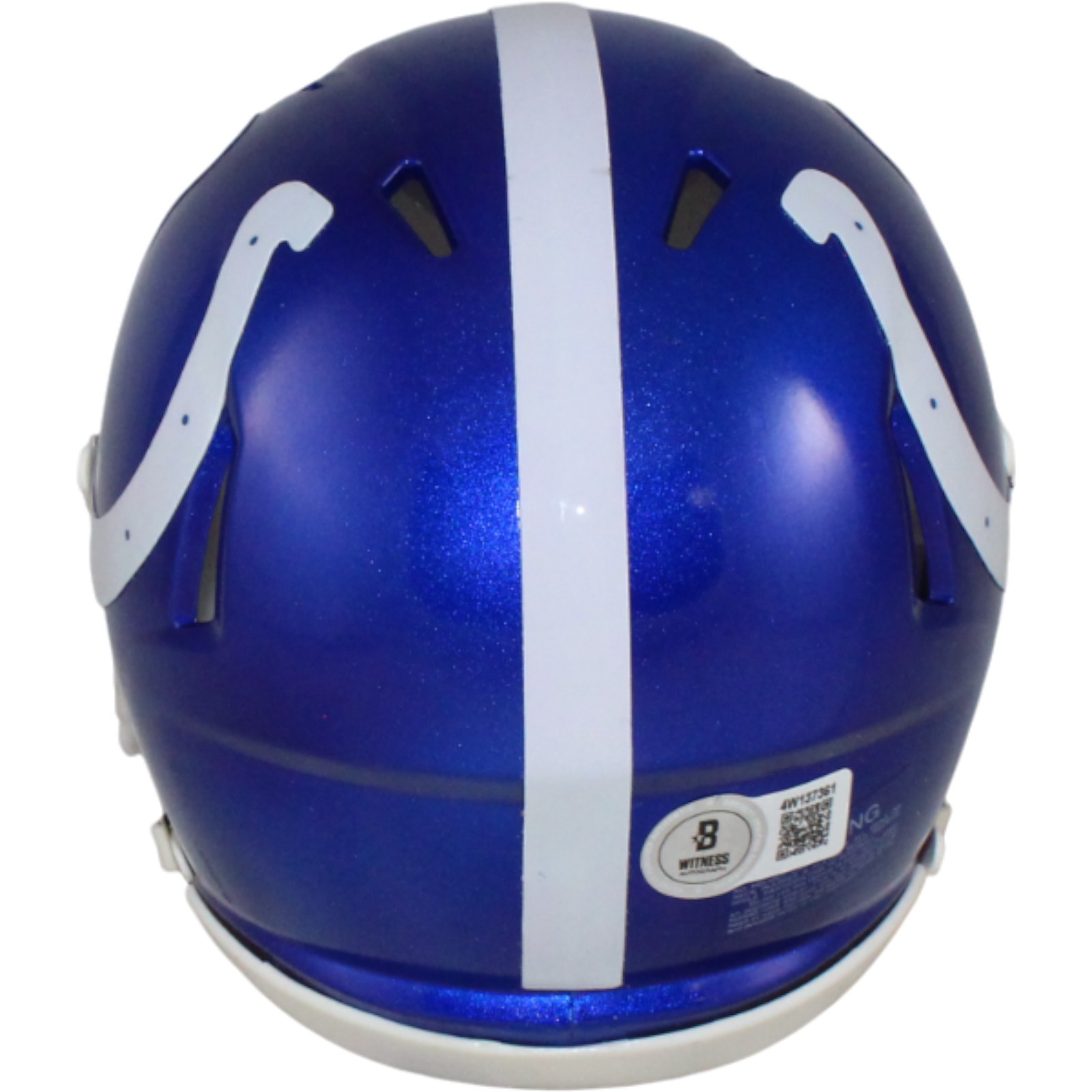 Edgerrin James Autographed Indianapolis Colts Flash Mini Helmet Beckett W 54755 3 Edgerrin James Autographed Indianapolis Colts Flash Mini Helmet Beckett W 54755