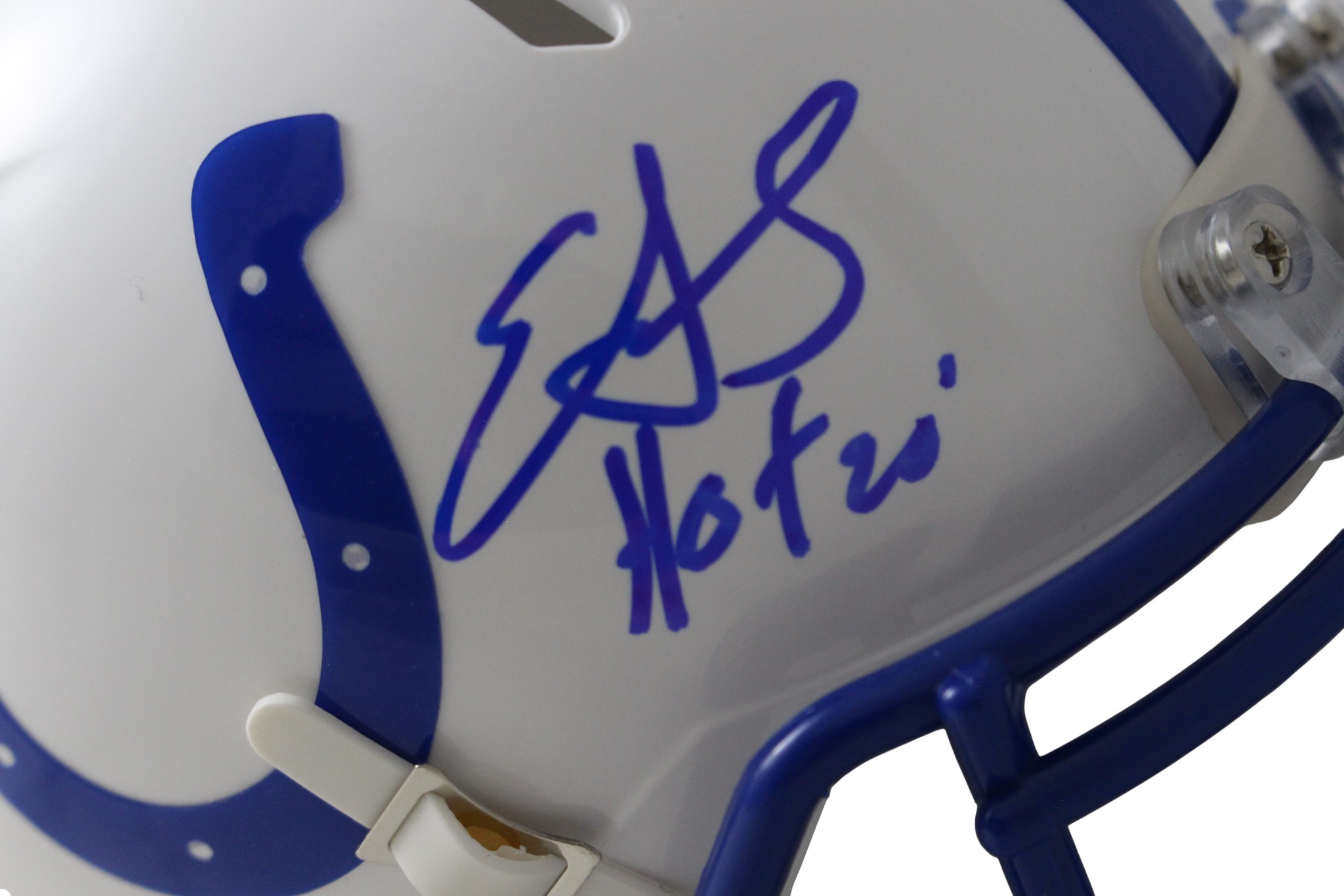 Edgerrin James Autographed Indianapolis Colts TB Mini Helmet HOF Beckett W 54759