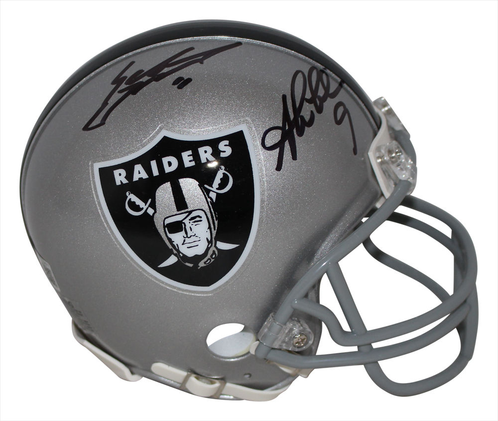 Sebastian Janikowski & Shane Lechler Signed Raiders Mini Helmet BAS