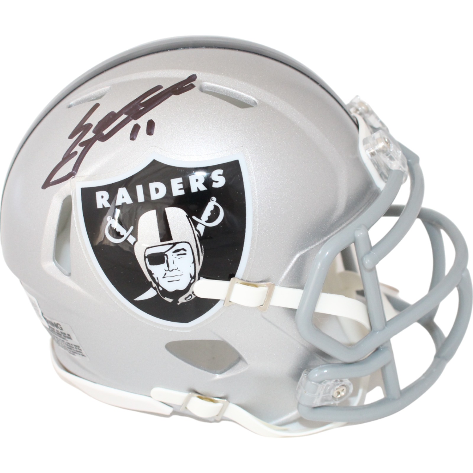 Sebastian Janikowski Signed Oakland Raiders Mini Helmet Beckett