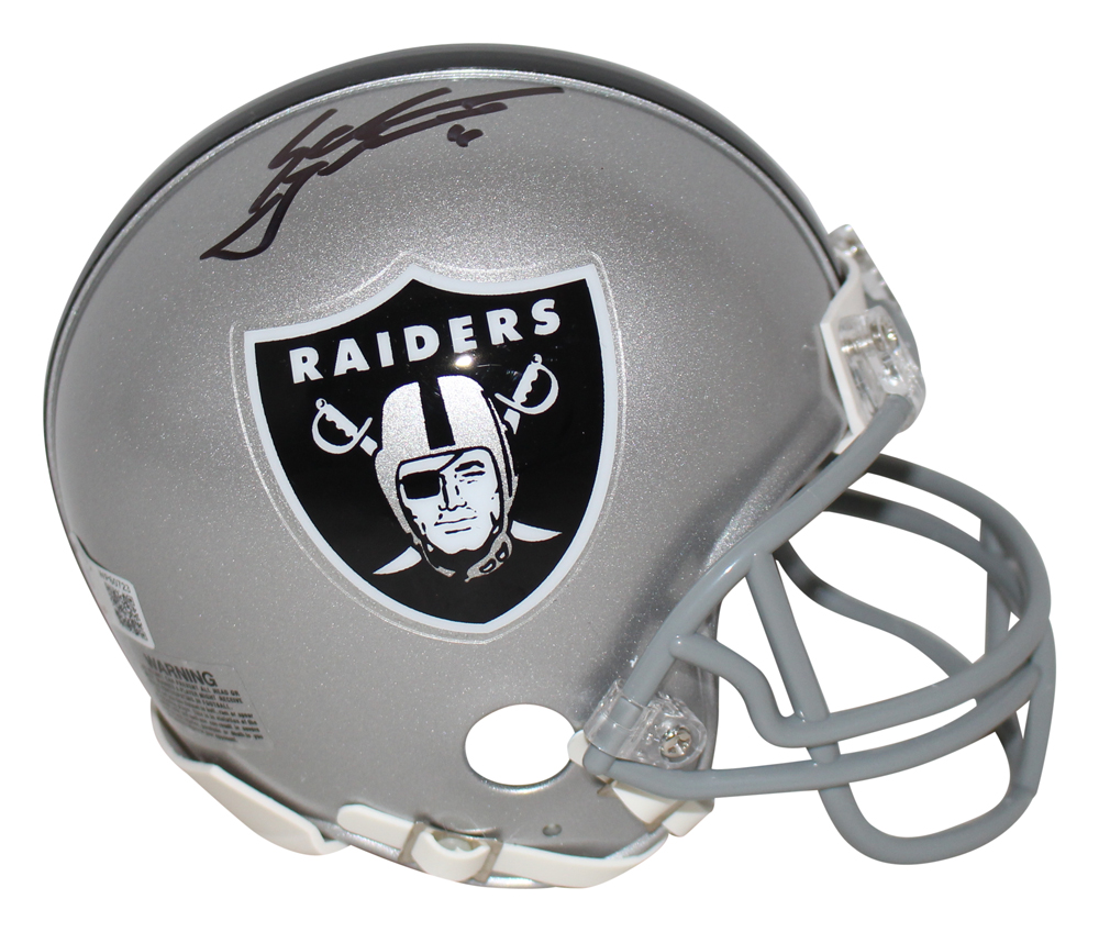 Sebastian Janikowski Autographed Oakland Raiders VSR4 Mini Helmet BAS
