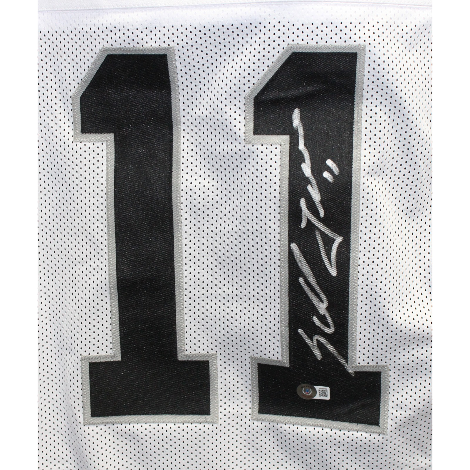 Sebastian Janikowski Autographed/Signed Pro Style Jersey White Beckett