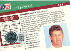 Lee Janzen Autographed 1991 Pro Set #111 Trading Card Beckett 44861