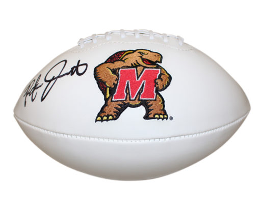 Rakim Jarrett Autographed Maryland Terrapins Logo Football Beckett