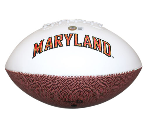 Rakim Jarrett Autographed Maryland Terrapins Logo Football Beckett