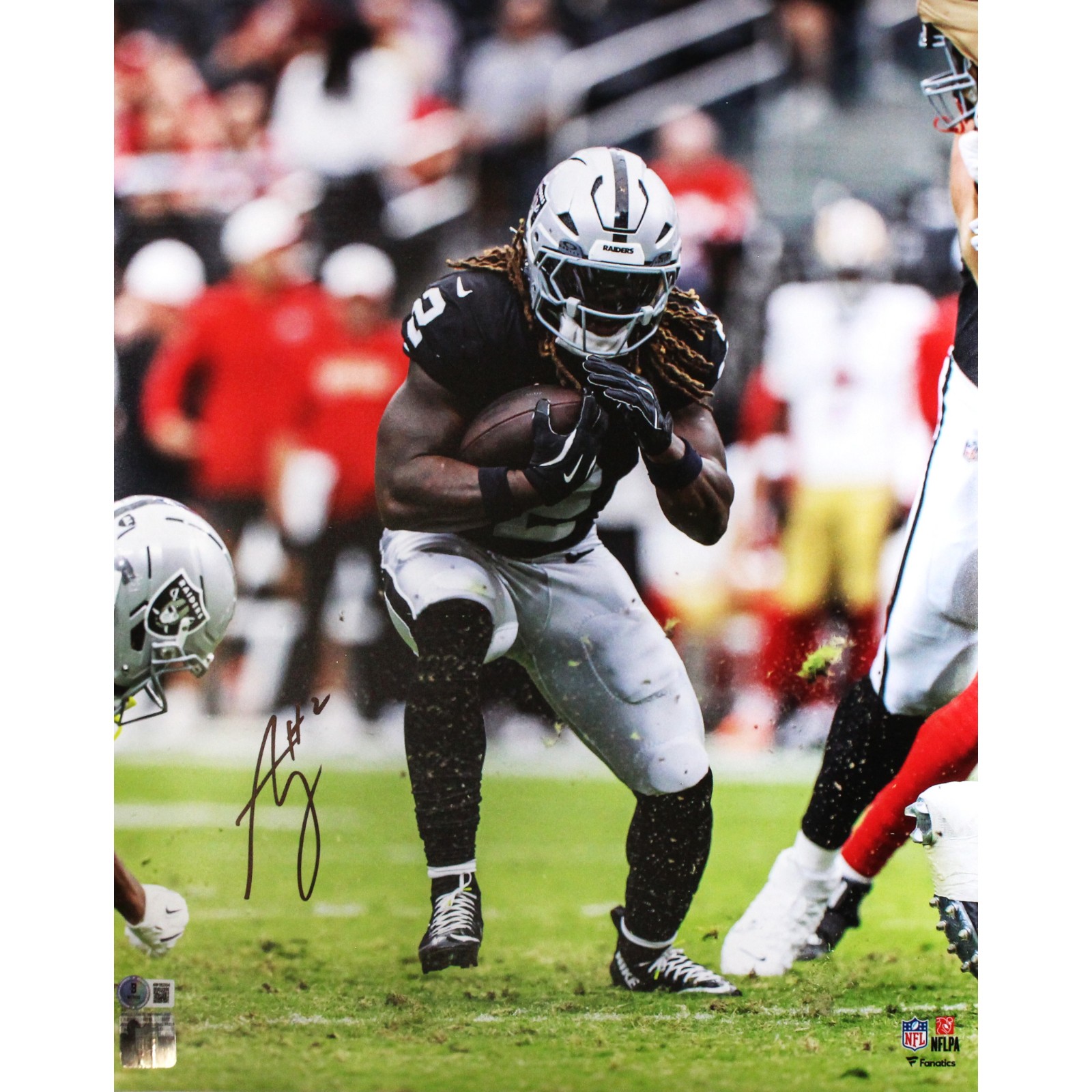 Ashton Jeanty Autographed Las Vegas Raiders 16x20 Photo Beckett Witness 53213