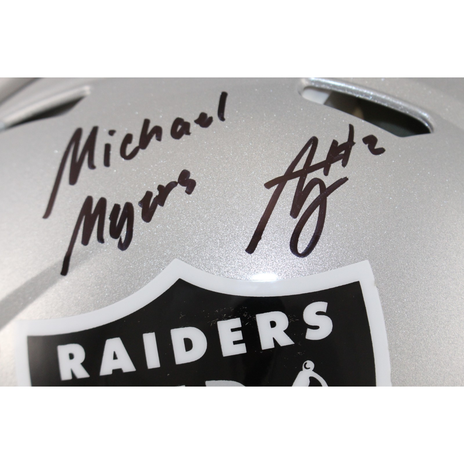 Ashton Jeanty Autographed Las Vegas Raiders Pro Helmet Michael Meyers BAS 53216