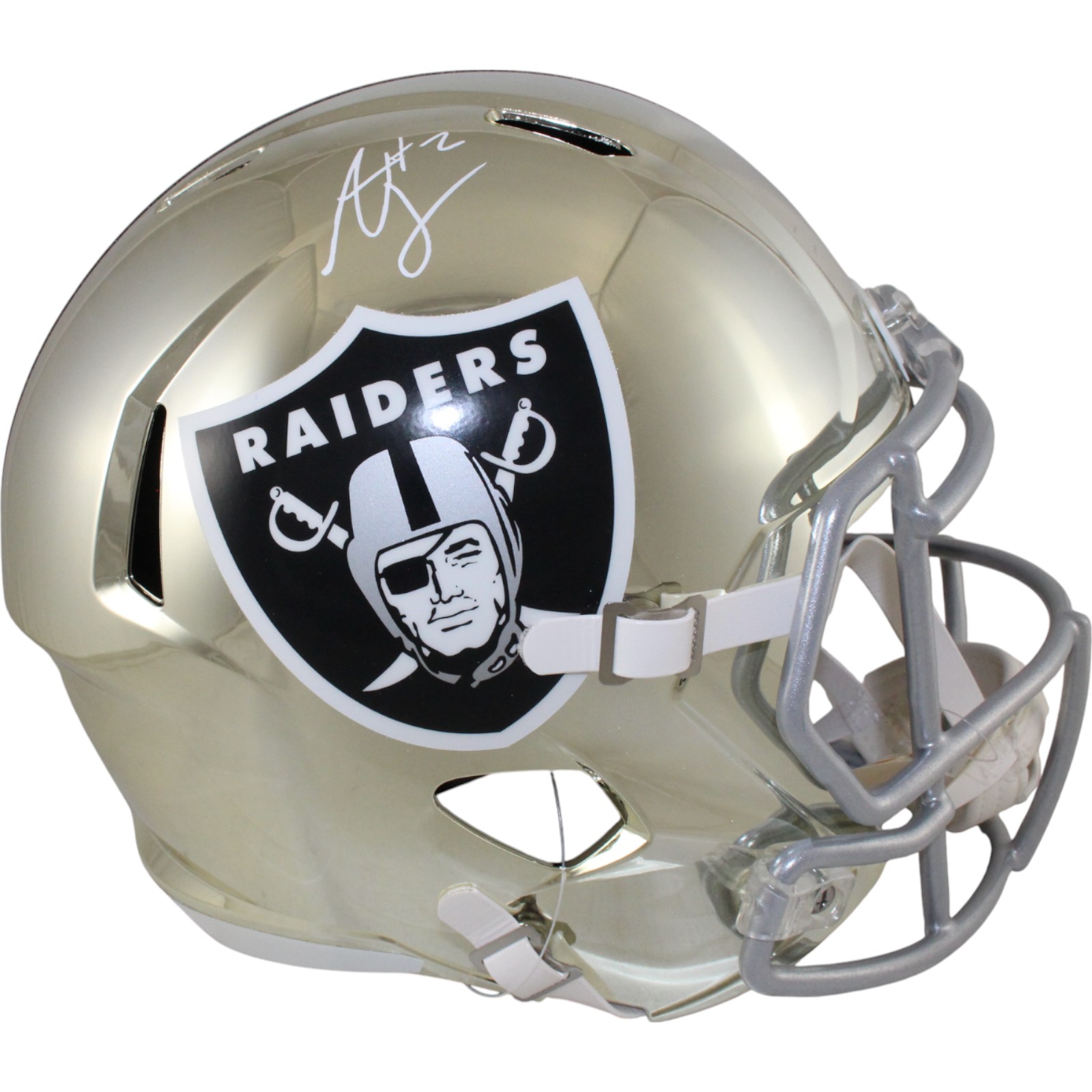 Ashton Jeanty Autographed Las Vegas Raiders F/S Chrome Helmet Beckett 51021
