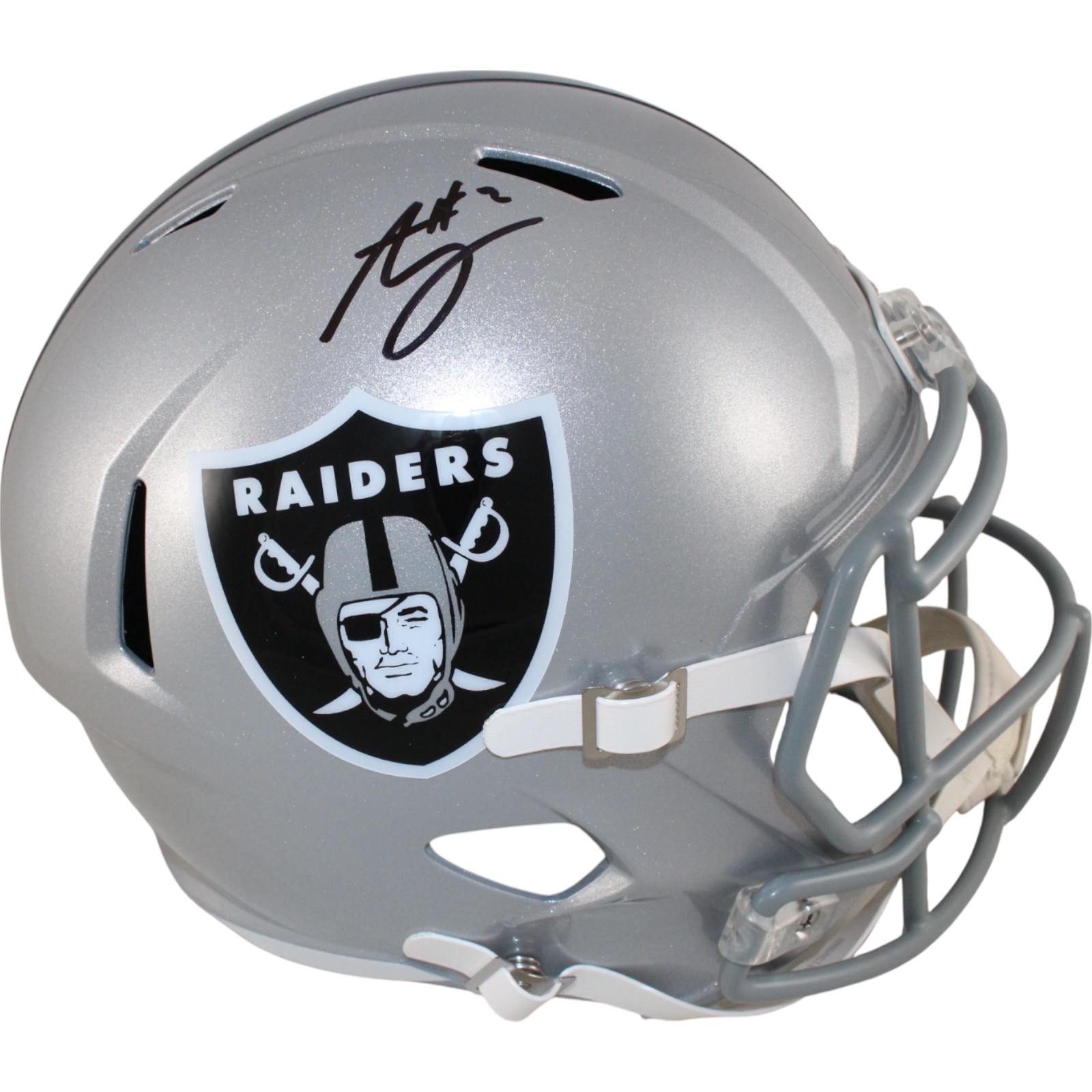 Ashton Jeanty Autographed Las Vegas Raiders F/S Helmet Beckett Witness 51022
