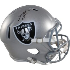 Ashton Jeanty Autographed Las Vegas Raiders F/S Helmet Beckett Witness 55257