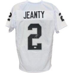 Ashton Jeanty Autographed/Signed Pro Style XL White Jersey Beckett Witness 53209