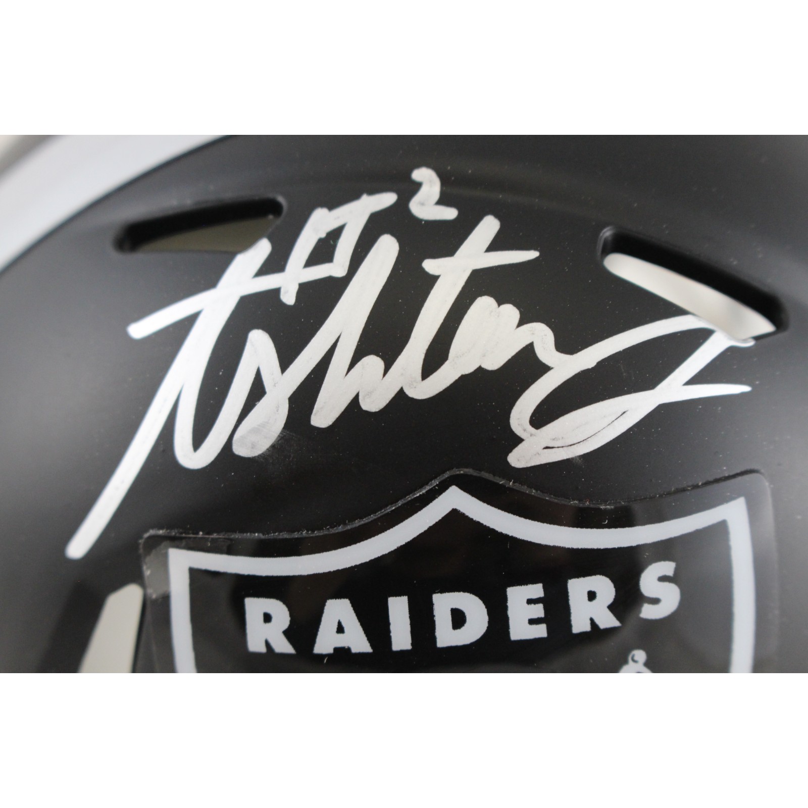 Ashton Jeanty Signed Las Vegas Raiders Blaze Mini Helmet Full Auto Beckett 53222