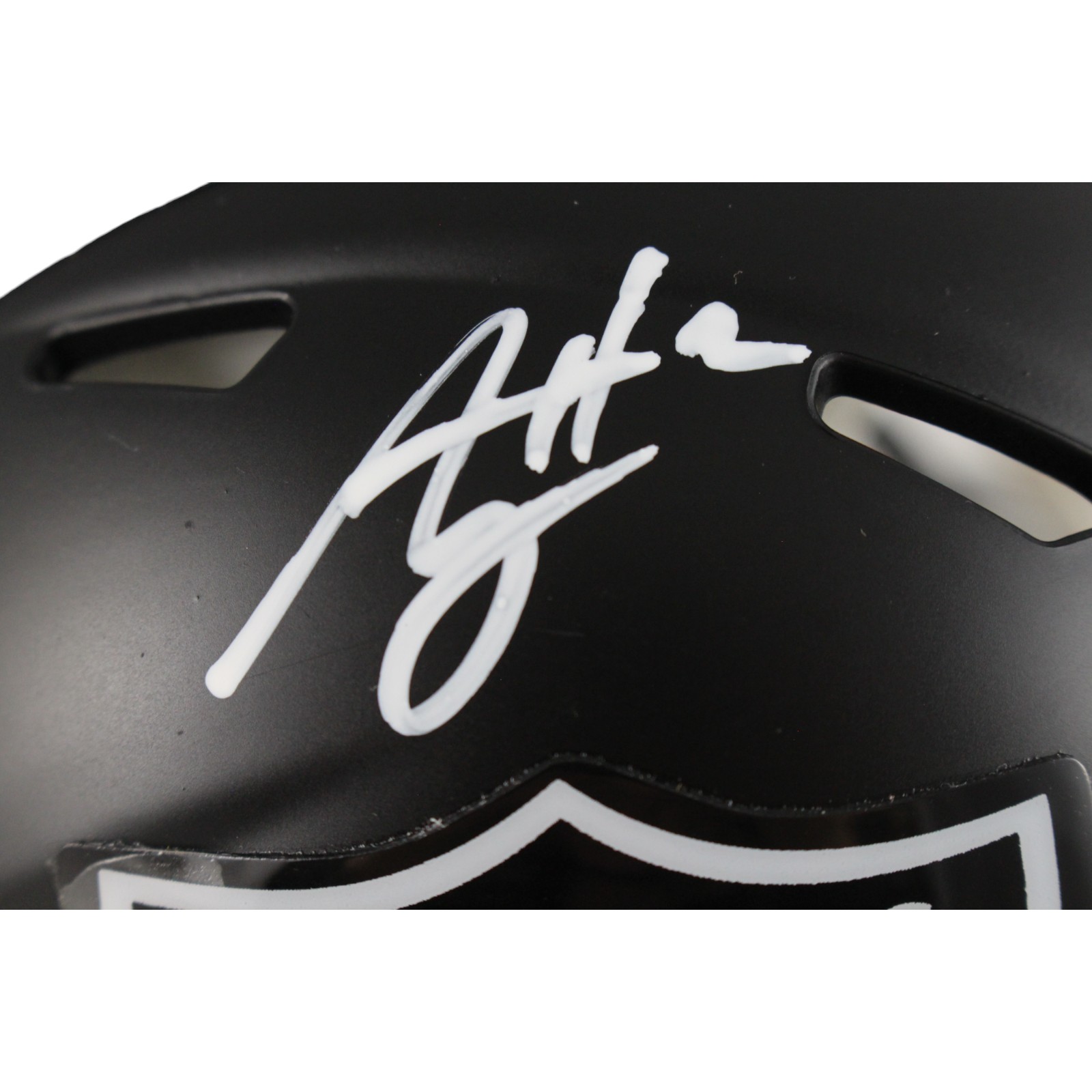 Ashton Jeanty Autographed Las Vegas Raiders Mini Helmet Blaze Beckett Witness 51007