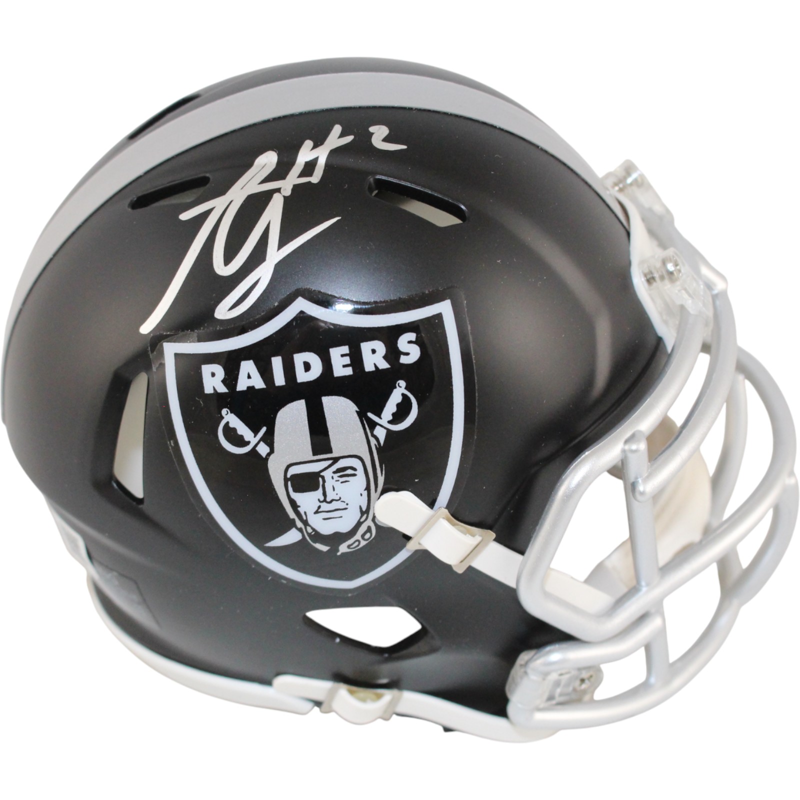 Ashton Jeanty Autographed Las Vegas Raiders Mini Helmet Blaze Beckett WIT 53206