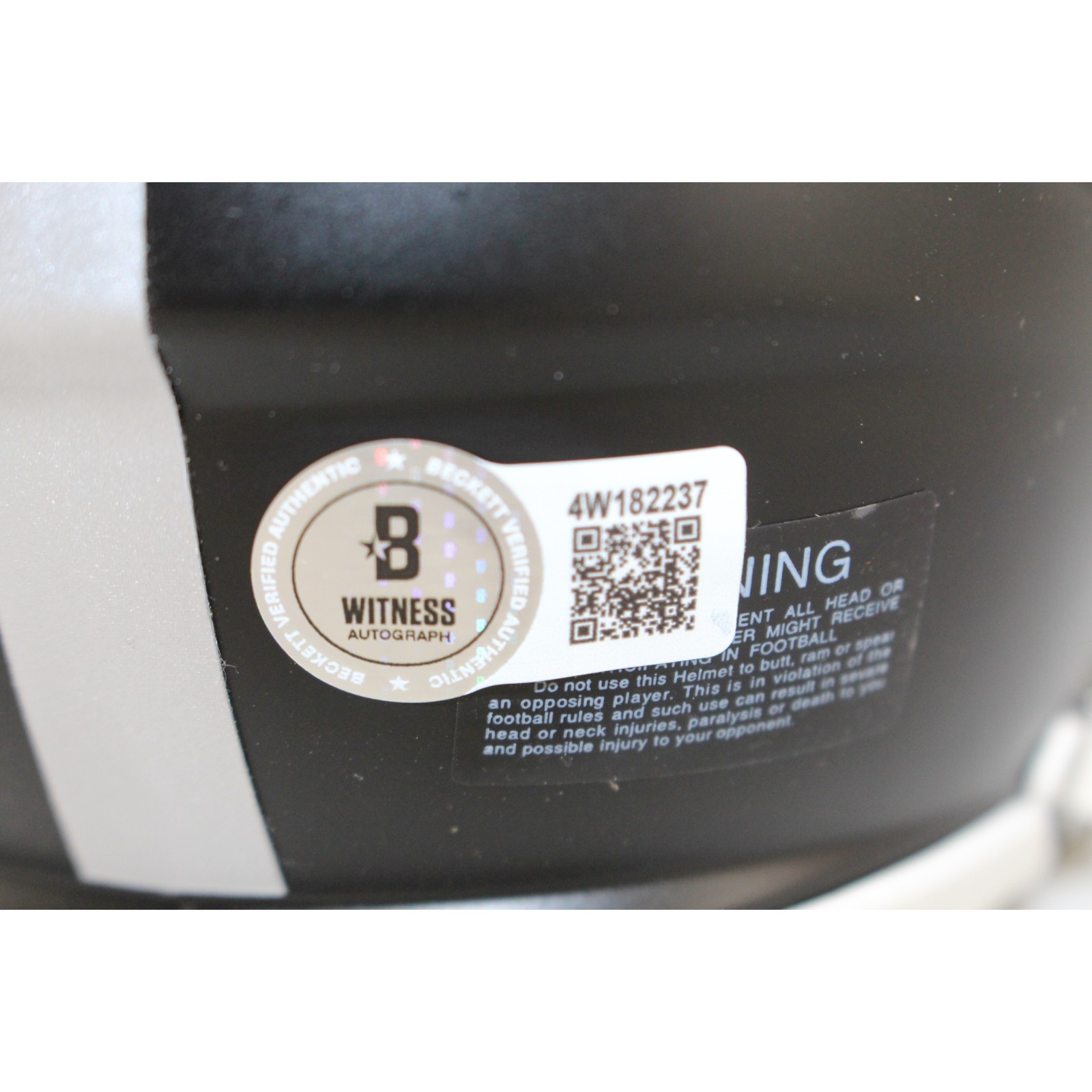 Ashton Jeanty Autographed Las Vegas Raiders Mini Helmet Blaze Beckett WIT 53206 4 Ashton Jeanty Autographed Las Vegas Raiders Mini Helmet Blaze Beckett WIT 53206