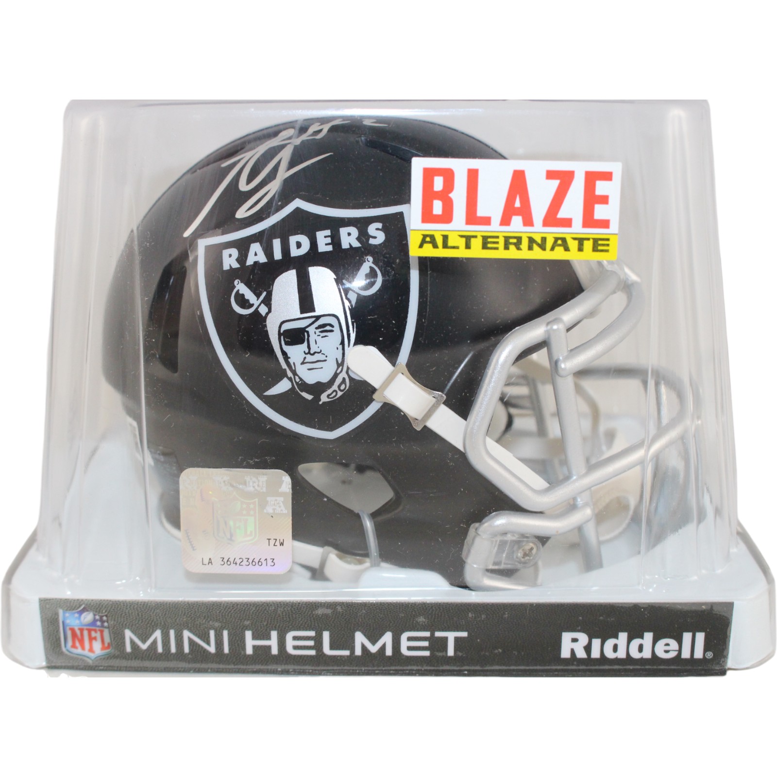 Ashton Jeanty Autographed Las Vegas Raiders Mini Helmet Blaze Beckett WIT 53206 5 Ashton Jeanty Autographed Las Vegas Raiders Mini Helmet Blaze Beckett WIT 53206