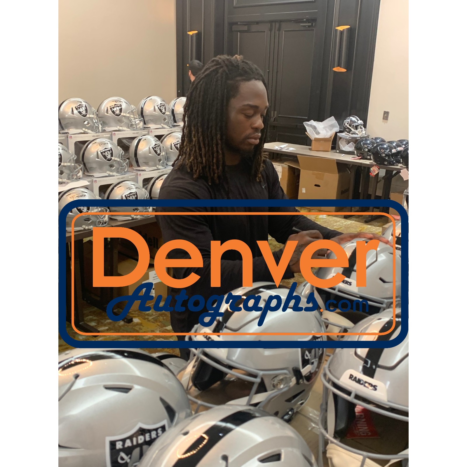 Ashton Jeanty Autographed Las Vegas Raiders SpeedFlex Beckett Witnessed 57512 7 Ashton Jeanty Autographed Las Vegas Raiders SpeedFlex Beckett Witnessed 57512