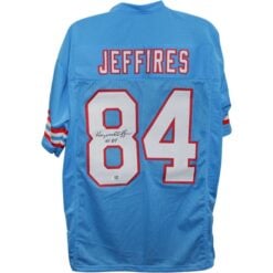 Haywood Jefferies Signed Pro Style Jersey Blue Size XL Tristar Productions 58768