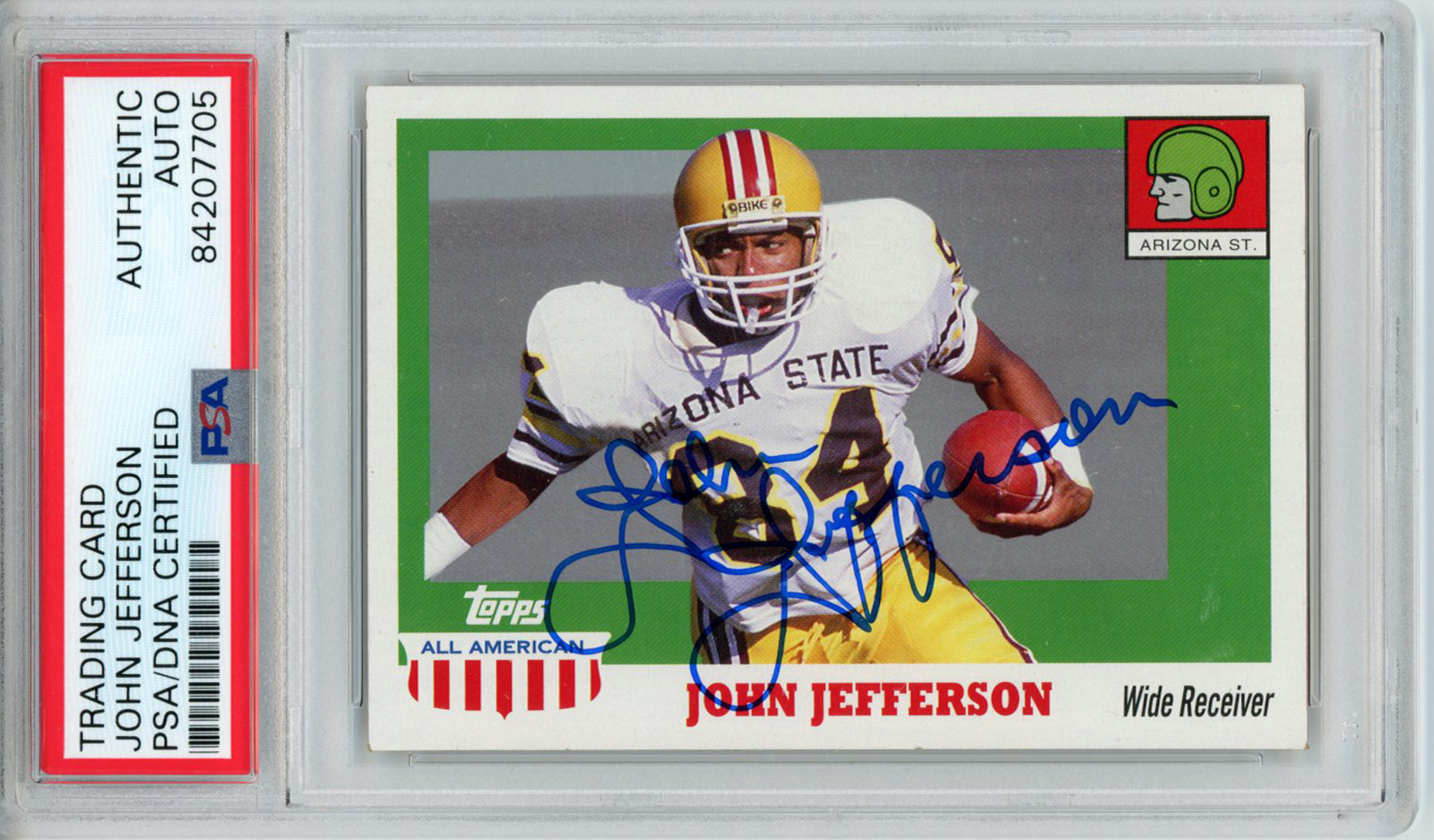 John Jefferson Autographed 2005 Topps All American Trading Card PSA Slab 32604