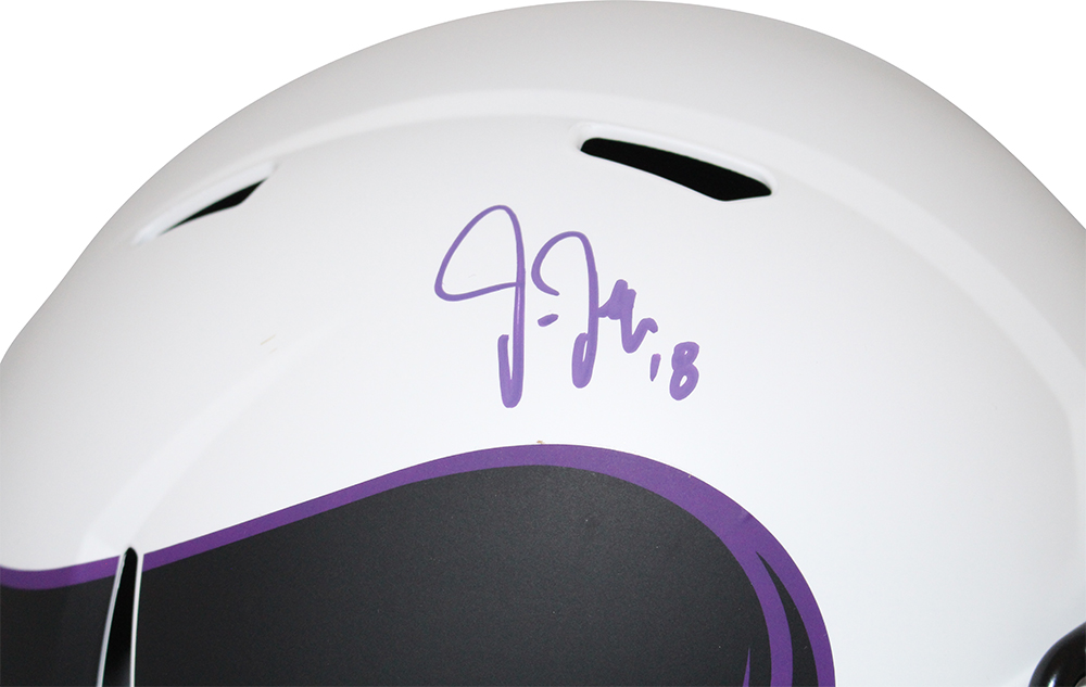 Justin Jefferson Signed Minnesota Vikings F/S Lunar Speed Helmet BAS
