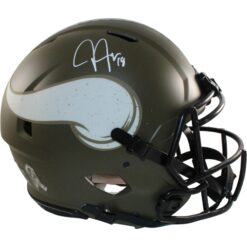 Justin Jefferson Autographed Minnesota Vikings Pro 22 STS Helmet Beckett W 56168