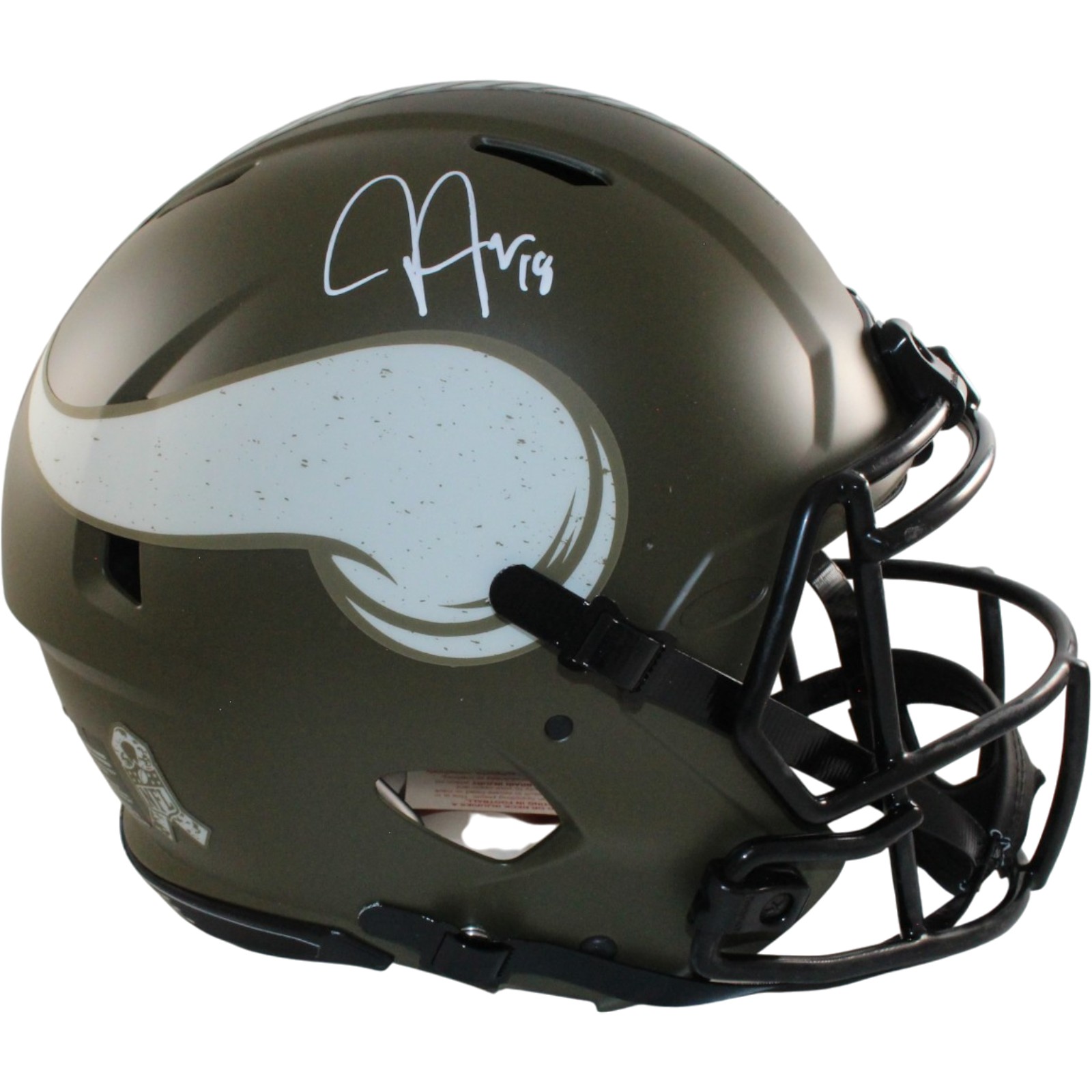 Justin Jefferson Autographed Minnesota Vikings Pro 22 STS Helmet Beckett W 56168