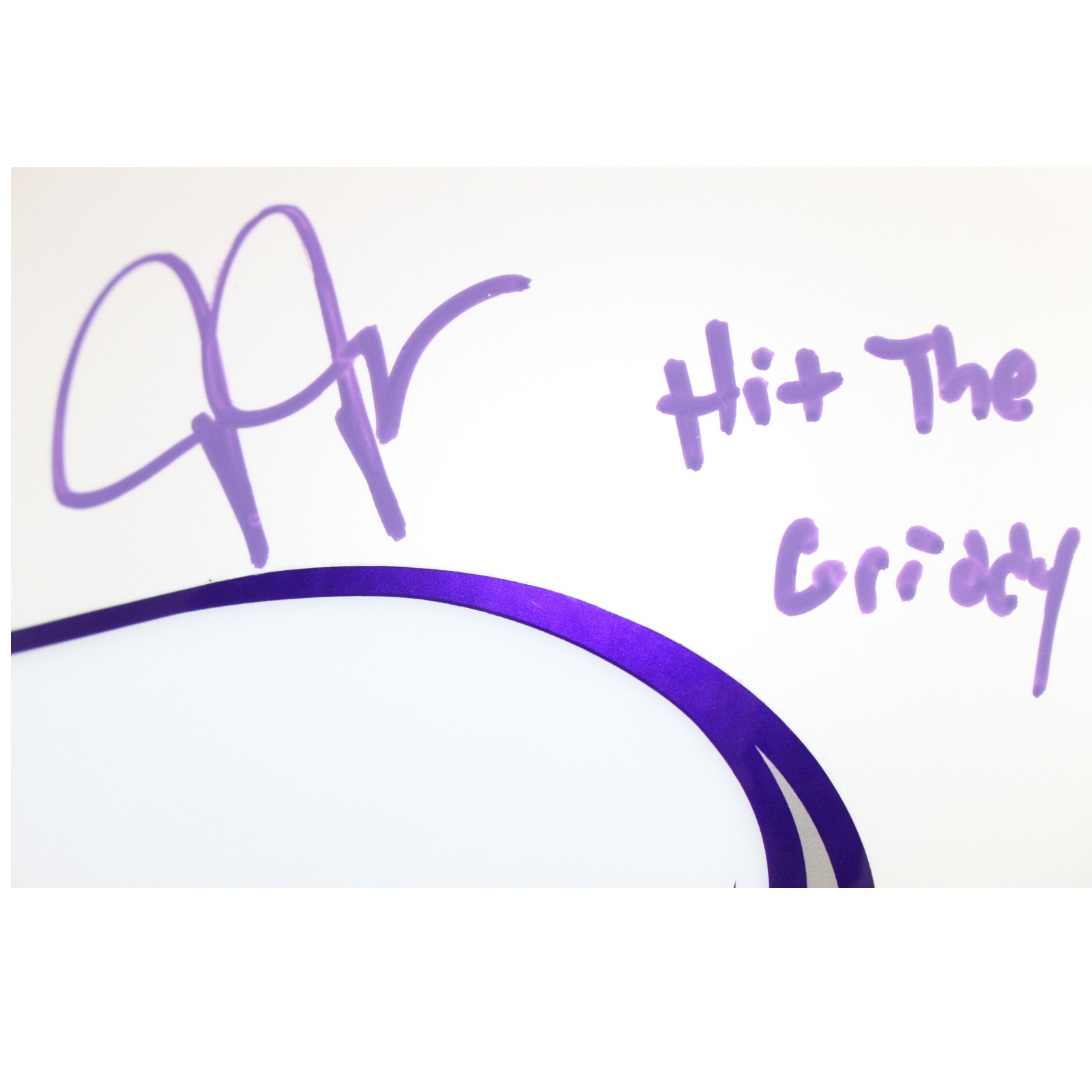 Justin Jefferson Signed Minnesota Vikings Pro Alt Helmet Griddy Beckett 52893