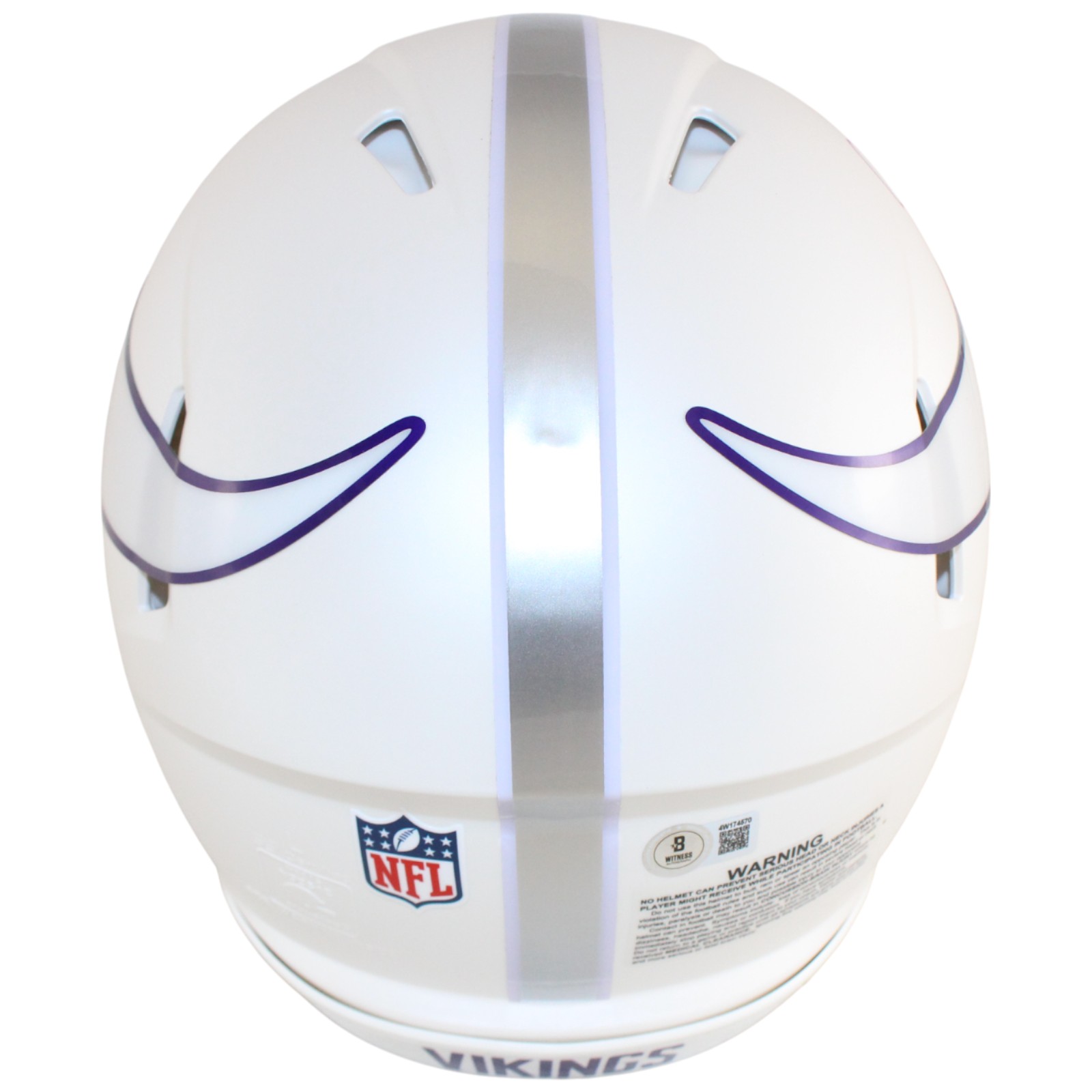 Justin Jefferson Autographed Minnesota Vikings Pro 2024 Alt Helmet Beckett 52891