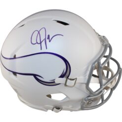 Justin Jefferson Autographed Minnesota Vikings Pro 24 Alt Helmet Beckett 50136