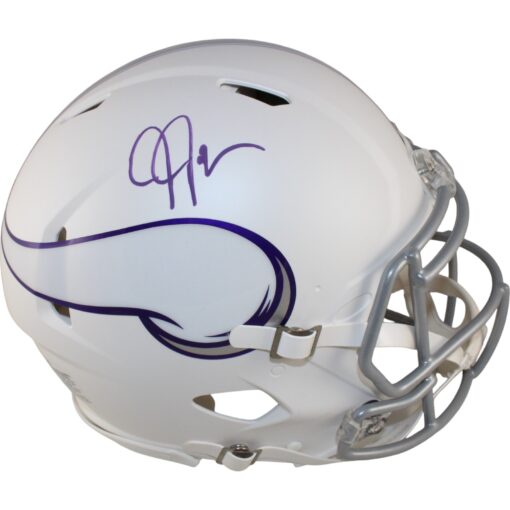 Justin Jefferson Autographed Minnesota Vikings Pro 24 Alt Helmet Beckett 50136
