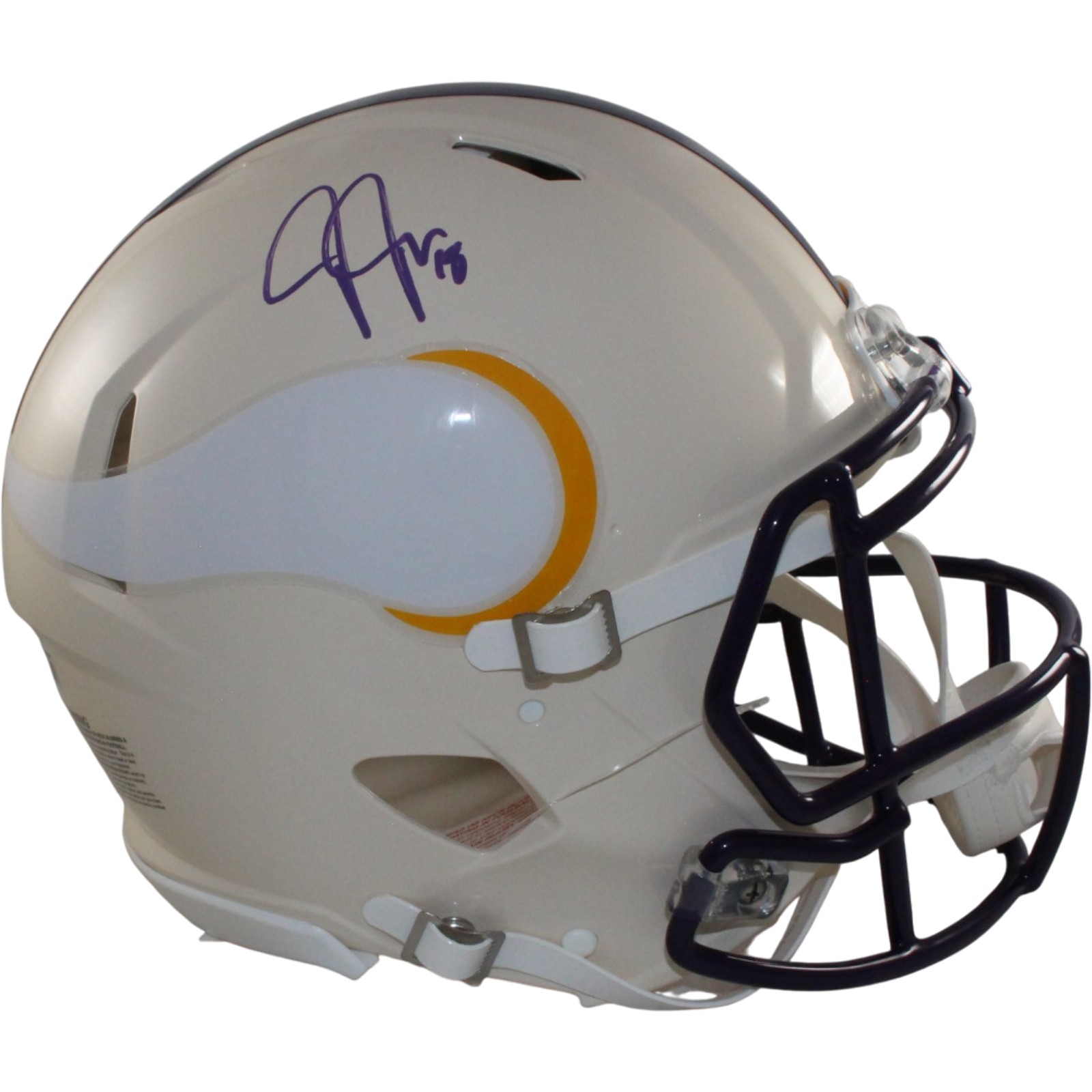 Justin Jefferson Autographed Minnesota Vikings Pro Retro Helmet Beckett W 56164