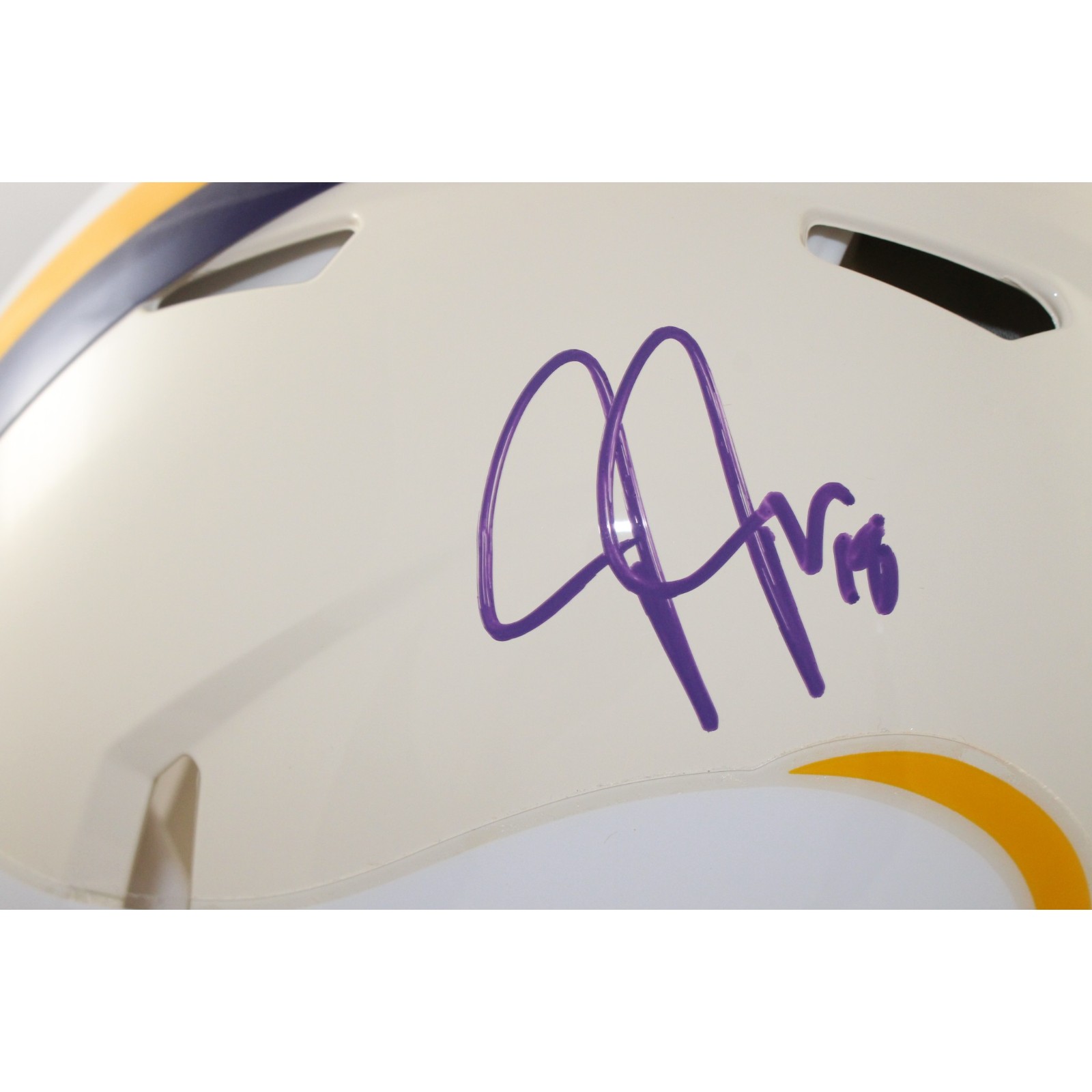 Justin Jefferson Autographed Minnesota Vikings Pro Retro Helmet Beckett W 56164