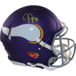 Justin Jefferson Autographed Minnesota Vikings Pro Tribute Helmet Beckett 56166
