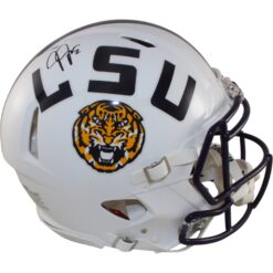 Justin Jefferson Autographed LSU Tigers Authentic White Helmet Beckett WIT 57907