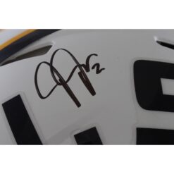 Justin Jefferson Autographed LSU Tigers Authentic White Helmet Beckett WIT 57907