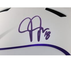 Justin Jefferson Autographed Minnesota Vikings F/S 2024 ALT Helmet Beckett 57903