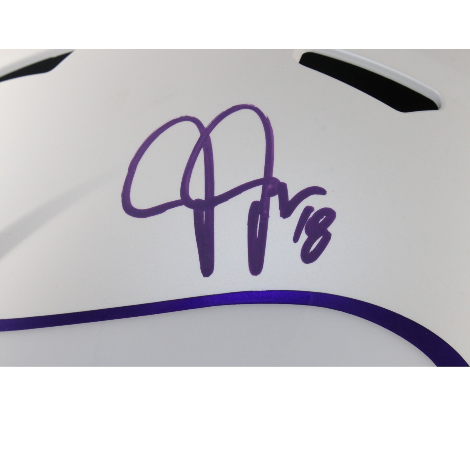 Justin Jefferson Autographed Minnesota Vikings F/S 2024 ALT Helmet Beckett 57903 2 Justin Jefferson Autographed Minnesota Vikings F/S 2024 ALT Helmet Beckett 57903