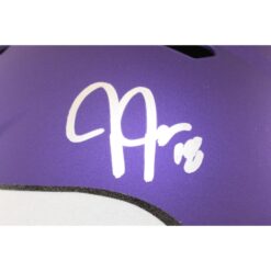 Justin Jefferson Autographed Minnesota Vikings F/S Tribute Helmet Beckett 57906