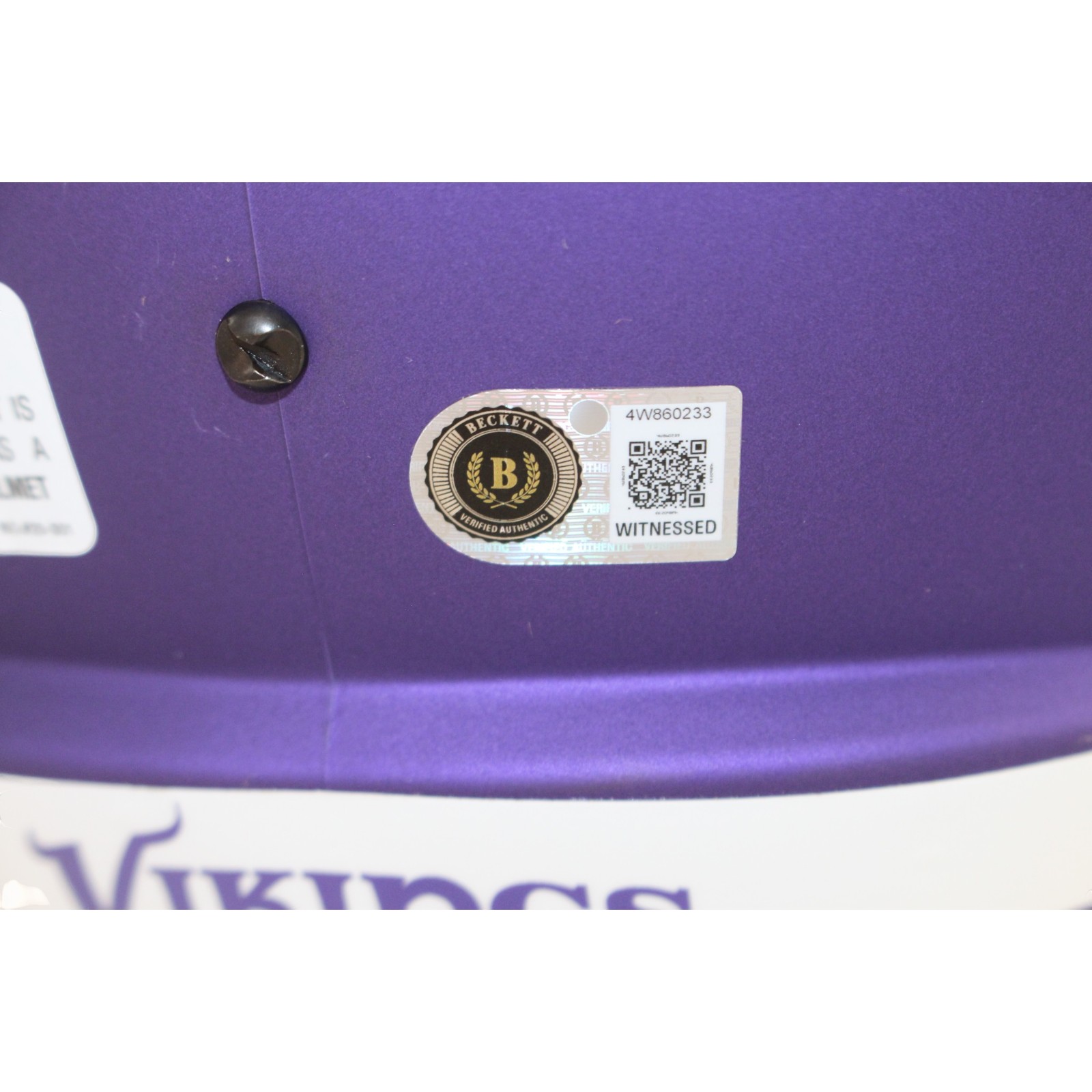 Justin Jefferson Autographed Minnesota Vikings F/S Tribute Helmet Beckett 57906 5 Justin Jefferson Autographed Minnesota Vikings F/S Tribute Helmet Beckett 57906