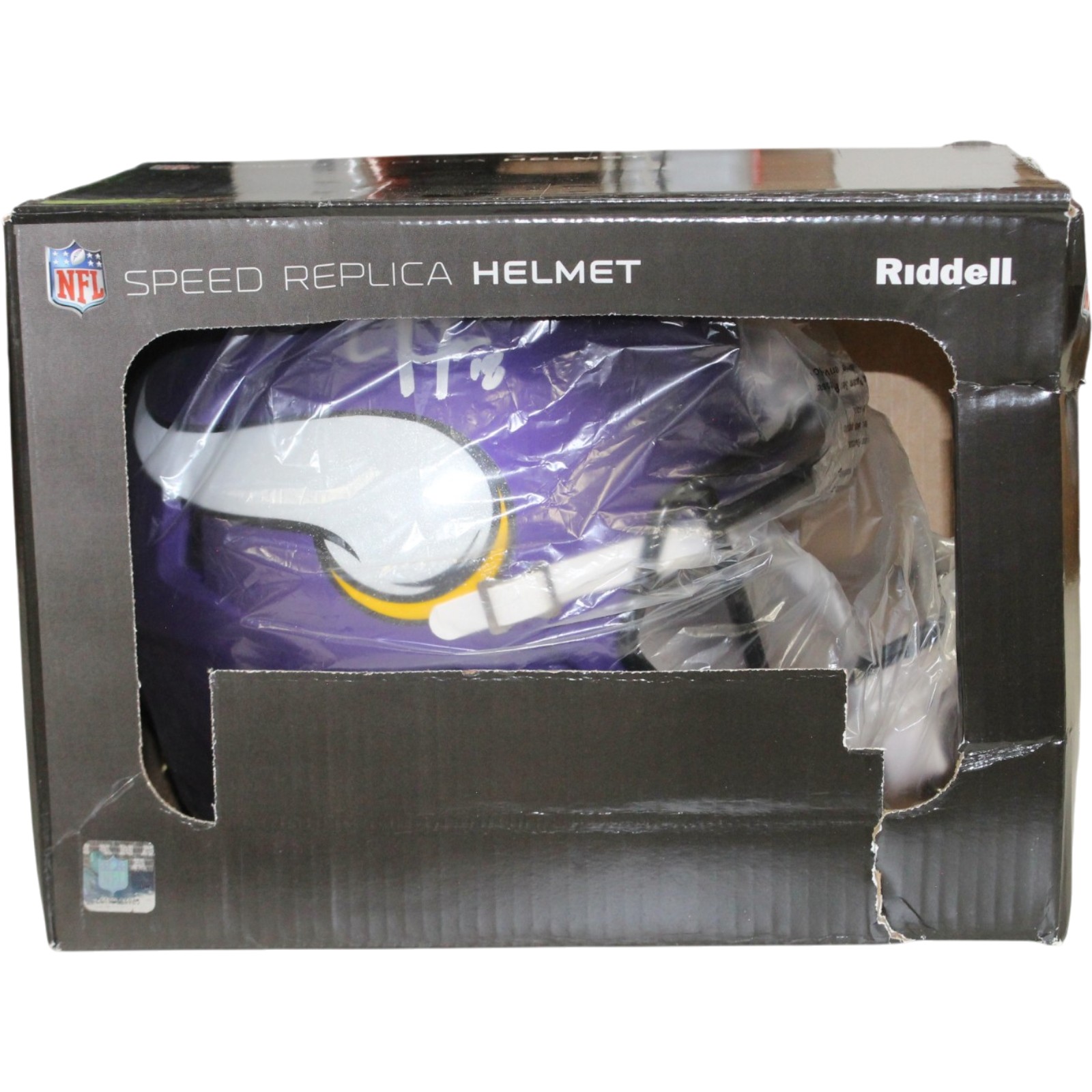Justin Jefferson Autographed Minnesota Vikings F/S Tribute Helmet Beckett 57906 6 Justin Jefferson Autographed Minnesota Vikings F/S Tribute Helmet Beckett 57906