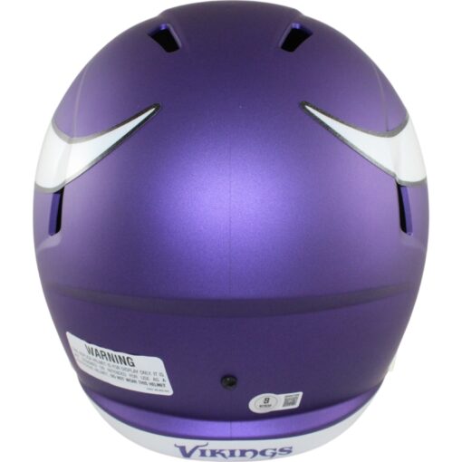 Justin Jefferson Autographed Minnesota Vikings F/S Helmet Beckett Witness 50133
