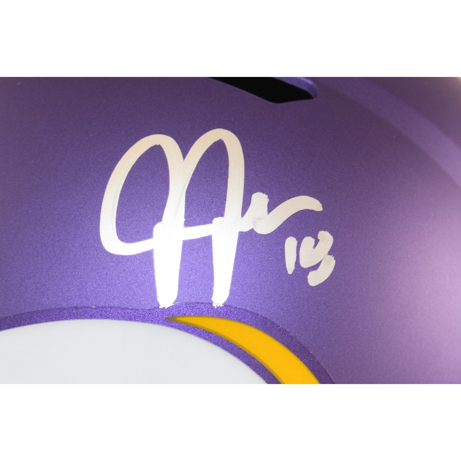 Justin Jefferson Autographed Minnesota Vikings F/S Helmet Beckett Witness 57904 2 Justin Jefferson Autographed Minnesota Vikings F/S Helmet Beckett Witness 57904