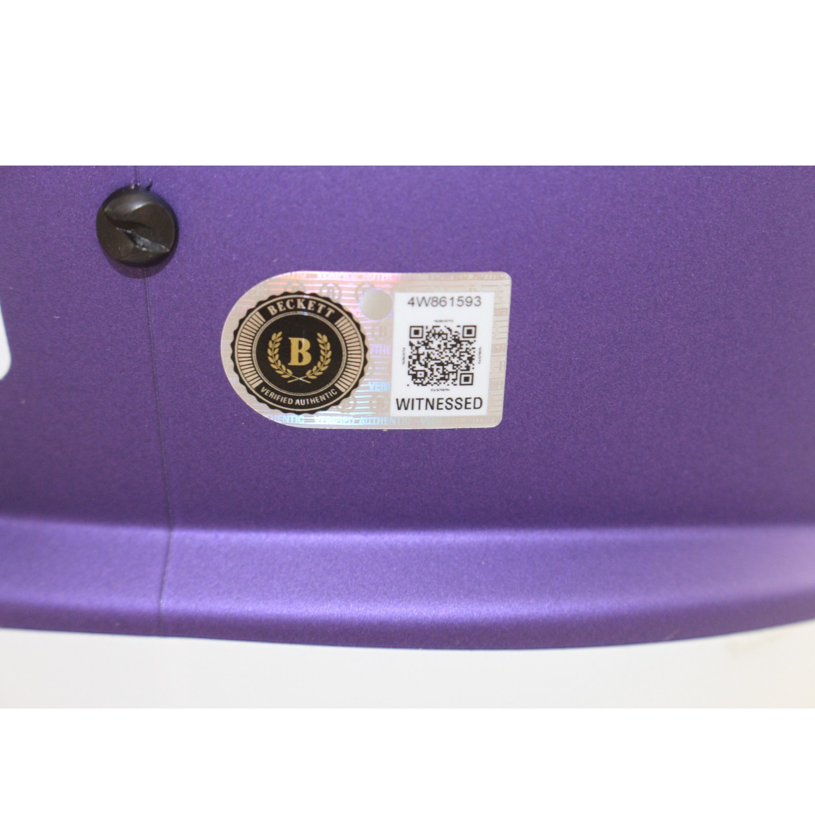 Justin Jefferson Autographed Minnesota Vikings F/S Helmet Beckett Witness 57904 5 Justin Jefferson Autographed Minnesota Vikings F/S Helmet Beckett Witness 57904