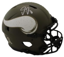 Justin Jefferson Signed Minnesota Vikings Authentic Salute Helmet Beckett