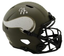 Justin Jefferson Autographed Minnesota Vikings F/S Salute Helmet Beckett
