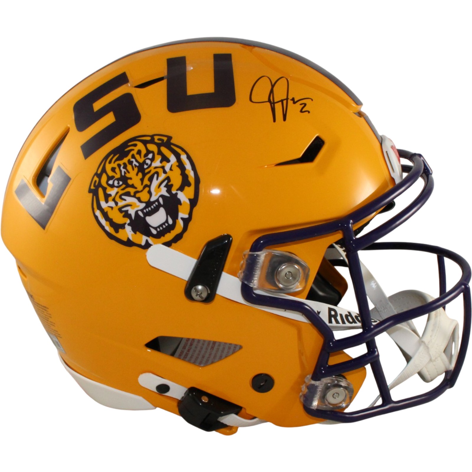 Justin Jefferson Autographed LSU Tigers SpeedFlex Helmet Beckett WIT 57901 1 Justin Jefferson Autographed LSU Tigers SpeedFlex Helmet Beckett WIT 57901